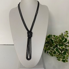 Vintage Mesh Chain Sautoir Necklace Long Flapper Statement Jewelry 24 inch