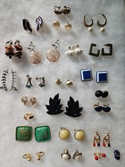 Vintage Earring Lot of 24 pairs. signed Coro