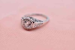 Vintage Style Lab-Created Diamond Hexagon Women’s Ring 14K Yellow Gold Finish