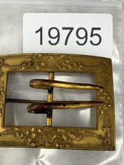 Vintage Art Nouveau Brooch Brass Sash Belt Buckle