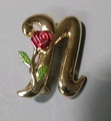 Rhinestone Letter N 2 1/4 In Tall Elegant Statement Piece