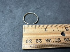 1.00g Vintage Textured Band Ring Minimalist Stackable M Size 7