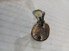 Vintage 2 Tone Y2K Renaissance Etruscan Revival Clip-On Earrings 1980-1990’s Era