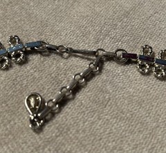 Vintage Coro Signed Necklace Pale Gold Tone Dangle Links Statement Excellent con