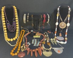 Vintage To Now Boho Costume Jewelry Lot Necklace Earrings Bracelet Ring Hippie
