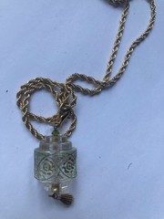 Art Deco Glass vintage Pendant Lucky Charm Talisman Gorgeous Ooak Beauty