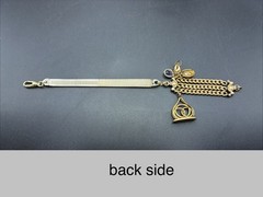 Custom Vintage Gold Filled Pocket Watch Chain & Mesh Bracelet w Charms & Regalia