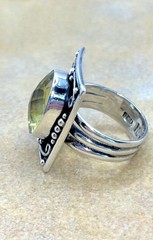 Vintage Nicky Butler Lemon Quartz RAJ Limited Addition Retired Ring Size 8