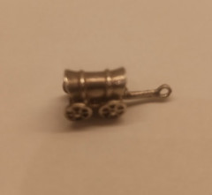 3 Western Sterling Silver Charms – Bull head / Chaps / Wheel / Wagon