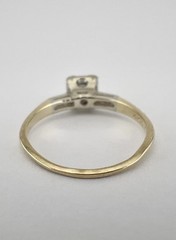 Antique ArtDeco Style LabCreated Diamond Old European Engagement 14K GoldFN Ring