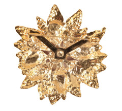 Christmas Pin Layered Shiny Poinsettia Red Green Gold 2.25 Inches Diameter