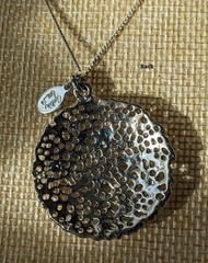 Vintage cookie lee filigree pendant on a sterling silver chain FREE SHIPPING