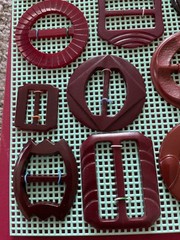 Burgundy Scarf Slides