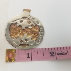VINTAGE Metal Brutalist “Time is Good/Precious” Pendant Charm