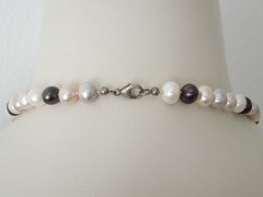 Freshwater Pearl Bead Necklace Multicolor 925 Silver Clasp 39,4 g/46 cm