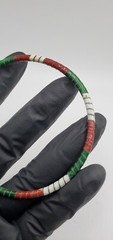 Vintage Red, White and Green Cloisonné 9.5″ round Bracelet