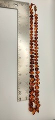 Vintage Baltic Amber Nugget Necklace Hand Knotted 24″ UV