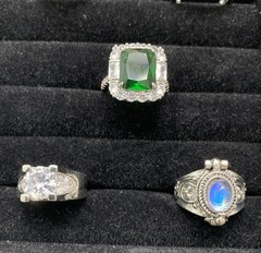 ✨Lot Of 5 Vintage To Now Beautiful Gemstone Estate Rings, All Size 6✨