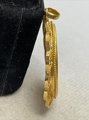 VINTAGE HANDMADE Solid 22K Yellow Gold DIKRAN THE GREAT of ARMENIA Charm Pendant