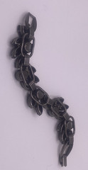 VTG D&E Juliana Black/Jet Glass Rhinestone 5 Link Bracelet 7″ MCM Timeless