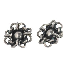 CHARMING VINTAGE EMILIA LOS CASTILLO MEXICAN STERLING SILVER EARRINGS – RARE