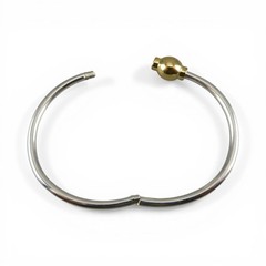Child’s Bangle Eternity Bracelet Sterling Silver Gold Vermeil Threaded Bead New