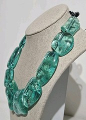 Runway Gerda Lynngaard Monies Seafoam Green Lucite Necklace Bracelet Earring Set