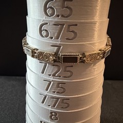 Silver Tone And Black Vintage Bracelet