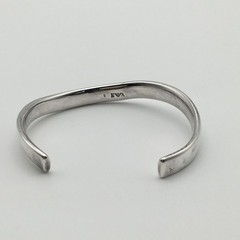 Vintage EMPORIO ARMANI Sterling Silver Curved Cuff Bracelet 5” Marked 925 28g#26