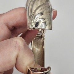 Vintage Clamp Cuff Bracelets Set Of 2 Gold And Silver Tone Costume Jewelry
