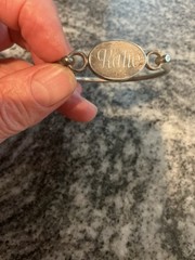 Vintage Signed 925 “Katie” Sweet Sixteen Bracelet 2.25” diameter