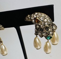 JTV Jewelry Humming Bird , Brooch Bracelet And Earrings With Crystal