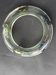 Vtg Metallic Frog Legged Beetle Bracelet Translucent Resin, Med 1960s, NOS (#9)