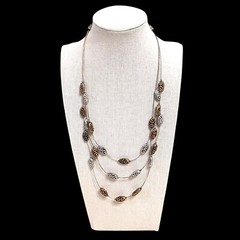 VTG Premiere Designs 3 Strand Everyday Simple Statement Necklace 20″