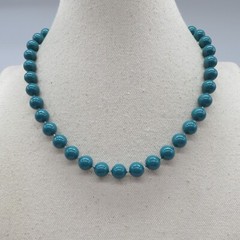Lightweight Green Bead Necklace Boho Simple Everyday Wear 18″