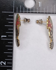 Laurel Burch Sea Stallion Seahorses Pierced Earrings