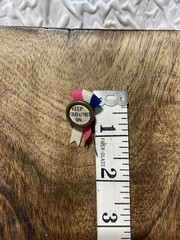 Rare VTG rosette pin back “KEEP YOUR SHIRT ON” 1900’s-1930’s