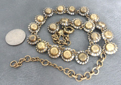 J Crew Anna Wintour Necklace Georgian Collet Riviere Rivoli Crystal Brulee Vtg
