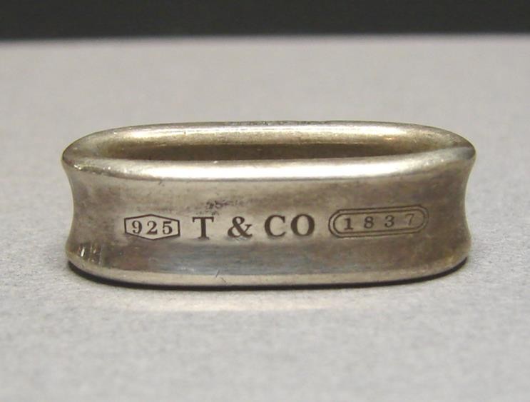 Vintage Tiffany & Co 925 Silver 1837 Scarf Ring Slide