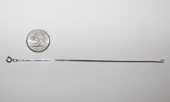 Vtg Sterling Silver 925 Serpentine Chain Link Bracelet 6.5″ (2g) 2mm Wide-Signed