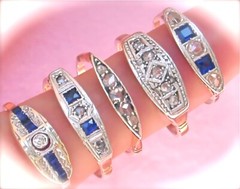 ANTIQUE VICTORIAN .49ctw TRANSITIONAL DIAMOND 18K PETITE CLUSTER RING c1900