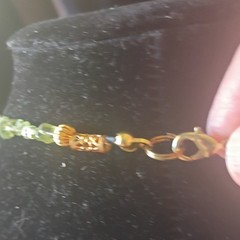 Green Adventurine Gold Wrapped Pendant With Adventurine Gold Necklace Set