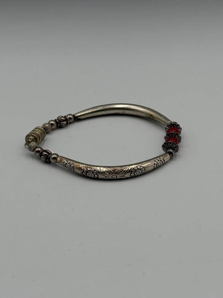 Y2K Red & Silver Bangle Braclet