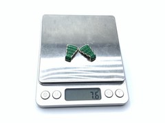 Norway Grete Prytz Kittelsen Tostrup Sterling Silver Green Enamel Earrings