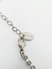 Vintage Signed ICING Silver Tone Rhinestone Necklace – 15″