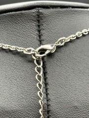 Vintage Crown Trifari Y Drop Necklace Marcasite & Faux Pearl Pendant 33 In #613