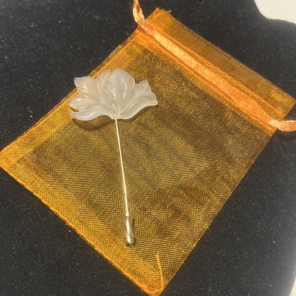 Revlon Hibiscus Lucite Flower Floral Stick Pin jontune perfume giveaway Hat pin