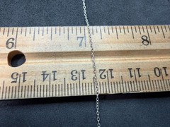 0.68g Vintage Sterling Silver 925 Cable Chain Necklace 18 in M