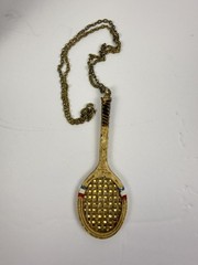 VTG Tennis Racket pendant L. Razza Sports Collectible signed Read
