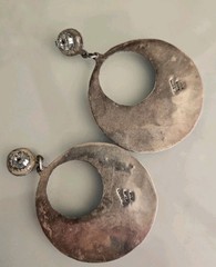 Vintage Rare 1960s Sterling Silver Malt Style Earrings